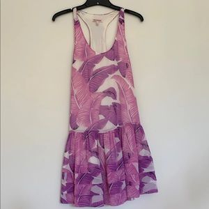 Juicy couture purple palm leaf dress